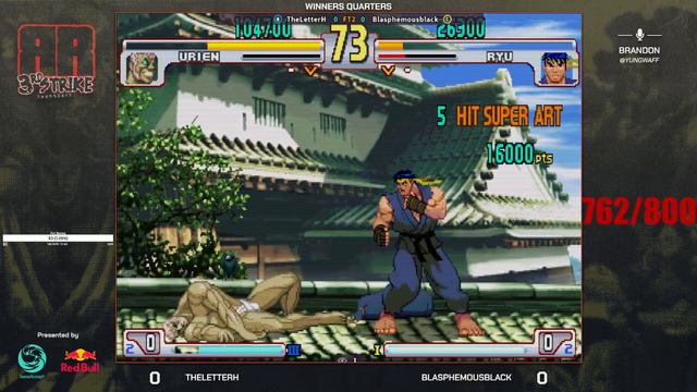 H (Urien) Vs BlasphemousBlack (Ryu) | Winner's Quarters | Rollback Rumble: 3rd Strike Thursday