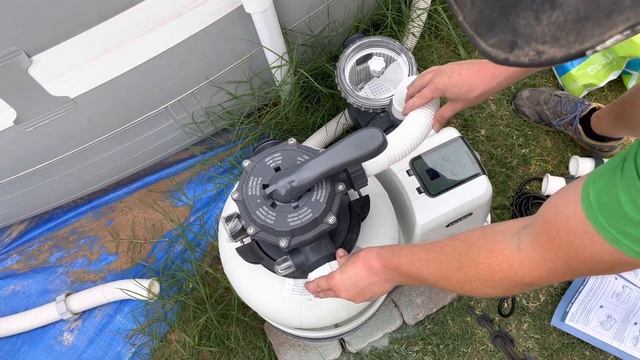 Intex Krystal Clear SX2800 Sand Filter Pump Setup For My 20”X52” Above Ground Pool + Skimmer Instal смотреть онлайн