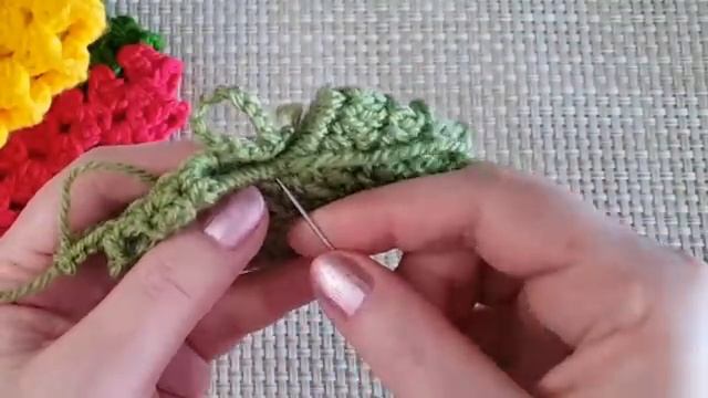 Прихватка ягодка. Вязание крючком. Double Crochet Potholder. смотреть онлайн