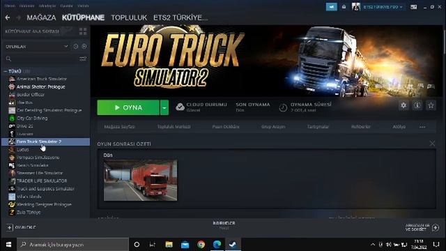 ETS 2 STEAM OYUNDAN ATMA, GAME CRASH HATASI SORUNU %100 KESİN ÇÖZÜM OLMASI GEREKEN DLC LER VE DAHAS смотреть онлайн