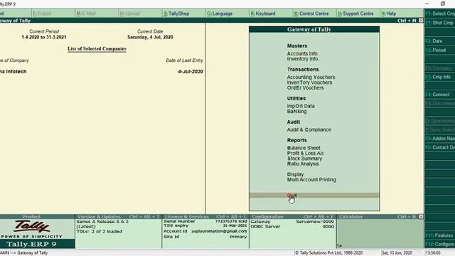 Tally Add On : Backup Reminder in Tally.ERP9 software. смотреть онлайн
