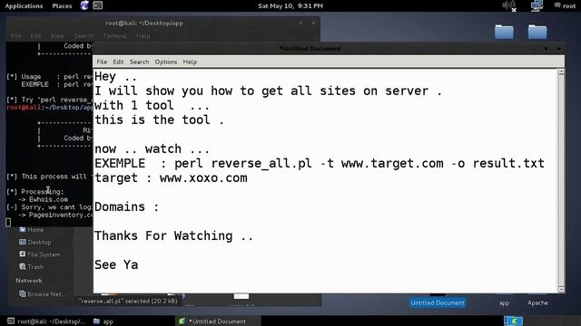 Reverse IP Tool . Get All Sites On Server [Kali Linux] . смотреть онлайн