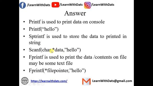 What is difference between printf ,sprintf and fprintf | Embedded C Interview Questions смотреть онлайн