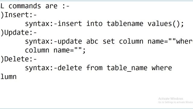 DML Commands in SQL | Oracle Database смотреть онлайн