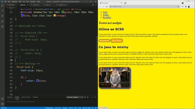 24. SCSS a Sass - Nesting: procvičení nestingu смотреть онлайн