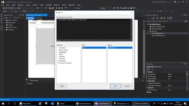 How to Create a Dynamic Subreport in SSRS by Passing Report Parameters смотреть онлайн