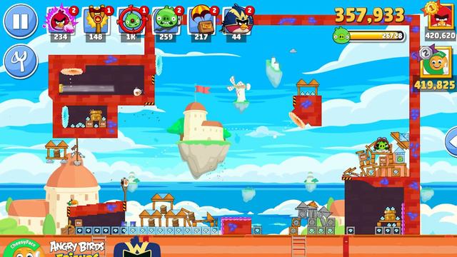 Angry Birds Friends When Pigs Fly Tournament 1235 Level 9 No Power UP смотреть онлайн