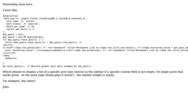 Wordpress: Custom Post Type Query for Sidebar Doesn't Work on Front Page смотреть онлайн