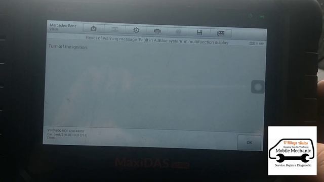 Mercedes Reset Adblue Eng. Start Not Possible P13E500 P140300 P152100 P13F600 Via Autel Diagnostic смотреть онлайн