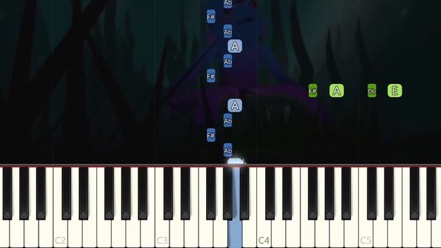 Kraxicorde Kraken Theme - Piggy Roblox - Very Easy Piano tutorial смотреть онлайн
