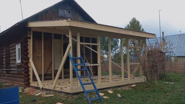Каркасная пристройка к дому