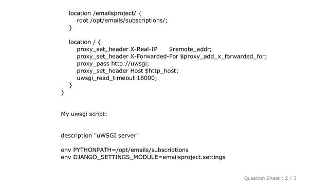 Django : 504 Gateway Time-out uwsgi + nginx django application смотреть онлайн
