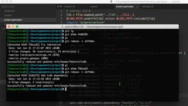 Git Rebase: Le rebasing interactif pour un historique propre смотреть онлайн