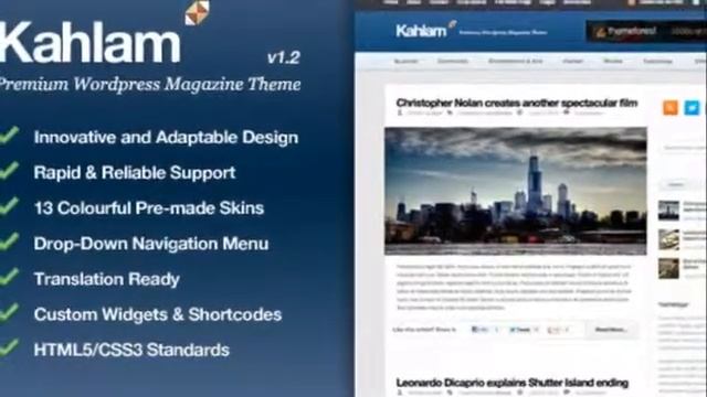 Kahlam - Premium WordPress Magazine Theme смотреть онлайн