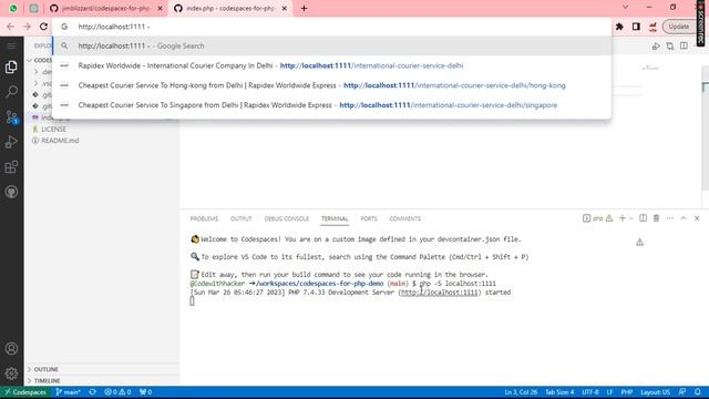 How to run php in github codespace || 100% working смотреть онлайн