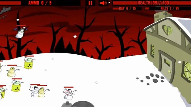 Free Flash Online Games - Snowmageddon gameplay - part 1 смотреть онлайн
