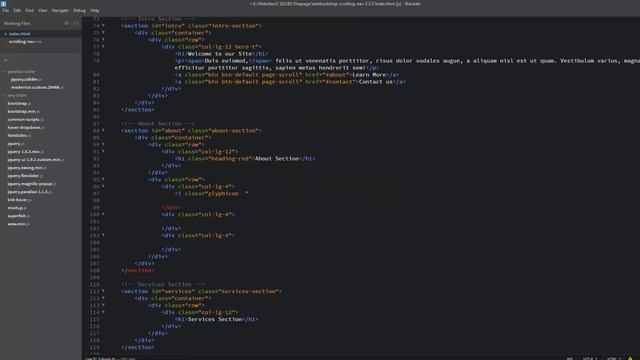 Bootstrap one page scrolling site part 6 - Twitter Bootstrap смотреть онлайн