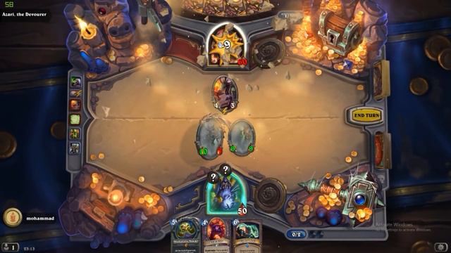 hearthstone beating AZARI THE DEVOURER IN 5 turns only the final boss warlockrun смотреть онлайн