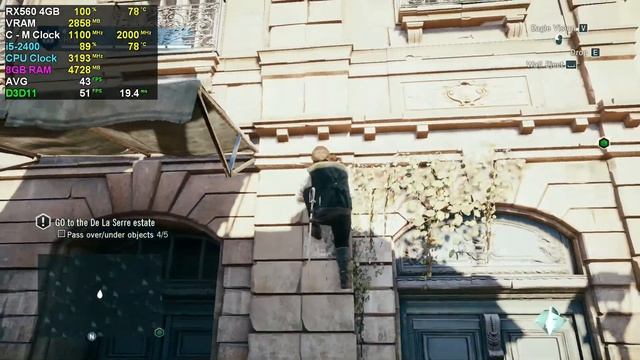 Assassin's Creed Unity | RX560 4GB + I5-2400 | All Settings Test | 1080p | 60fps