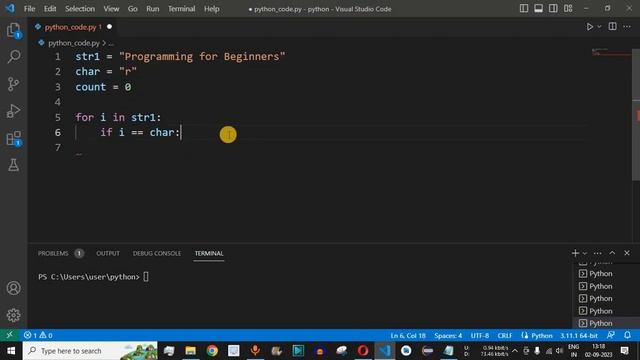 Python Program #87 - Count Number of Occurrence of a Character in String in Python смотреть онлайн