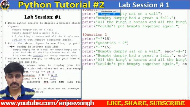 Python 3.7 Tutorial Lab Session смотреть онлайн