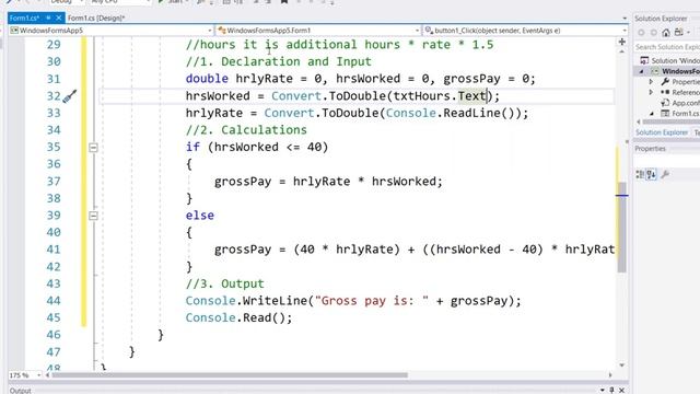 Calculate Gross Pay Assignment Windows Form Solution смотреть онлайн