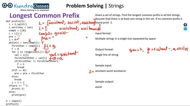Longest Common Prefix using Python смотреть онлайн