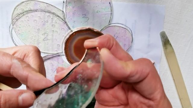 Использование натуральных камней в витражах?Агат?Как сделать витраж тиффани? DIY. смотреть онлайн
