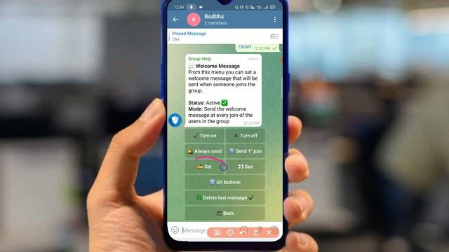 How to set welcome bot on telegram group | Welcome message delete automatically by nidhi bot. смотреть онлайн