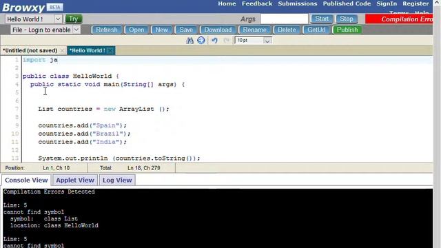 Java: Troubleshooting cannot find symbol in keywords "List" and "ArrayList" смотреть онлайн