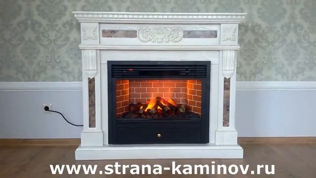 Каминокомплект Corsica с очагом Novara 3D - strana-kaminov.ru смотреть онлайн