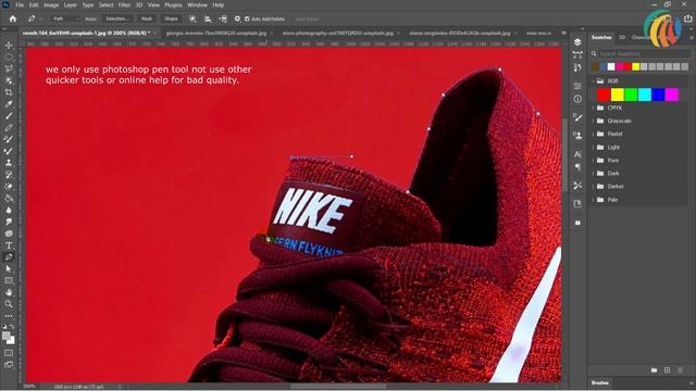 How to remove shoe image background with Photoshop pen tool смотреть онлайн