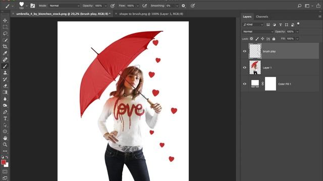 How to Make a Heart Scatter Brush in Photoshop смотреть онлайн