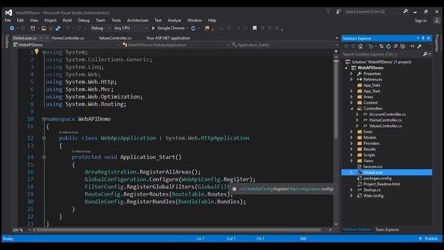 Creating a Web API Project смотреть онлайн