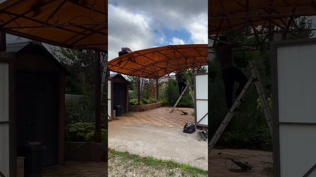 Навесы Спецкаркас | Меняем старый навес на новый