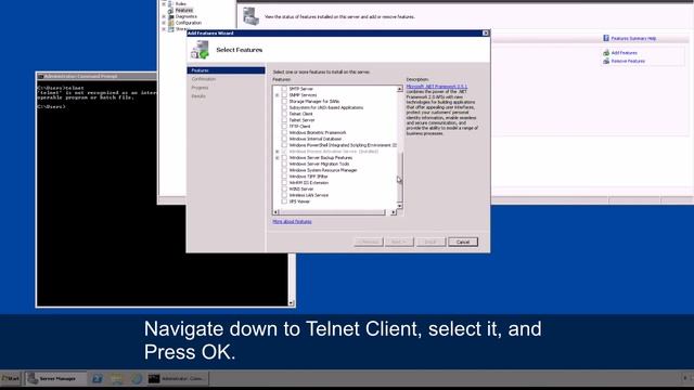 How to install and run Telnet on Windows Server 2012R2, 2016, 2019 смотреть онлайн