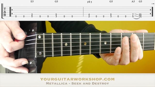How To Play Seek And Destroy Guitar Lesson#4 Outro смотреть онлайн