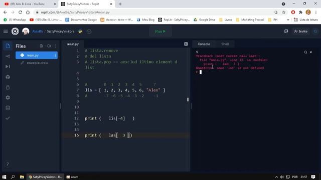 Exclusão de itens em Listas | Método.pop - Python 024 смотреть онлайн