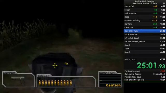 Resident Evil: Survivor - New Game Normal - S Rank - 45:09 (WR) смотреть онлайн