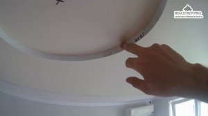 как погрузить люстру в натяжной потолок