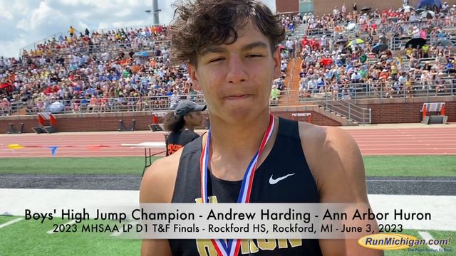 Interview: Andrew Harding, Ann Arbor Huron at 2023 MHSAA LP Division 1 Track & Field Finals смотреть онлайн