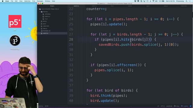 Coding Challenge #100: Neuroevolution Flappy Bird - Part 4 смотреть онлайн