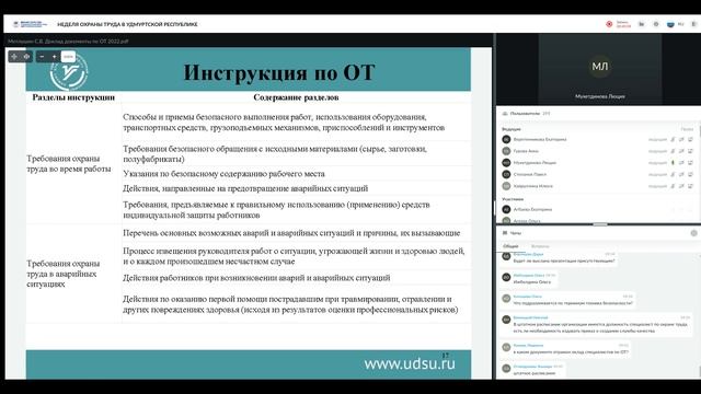 Неделя охраны труда в УР 22 12 2021 смотреть онлайн