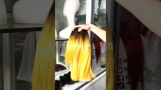 Ombre Yellow Hair ByAnkahair +84921388827 #humanhair #hairfactory #wigshop #hairshop #hairextension