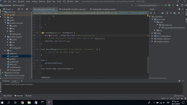 jacoco merge Gradle Multi-Module Projects смотреть онлайн