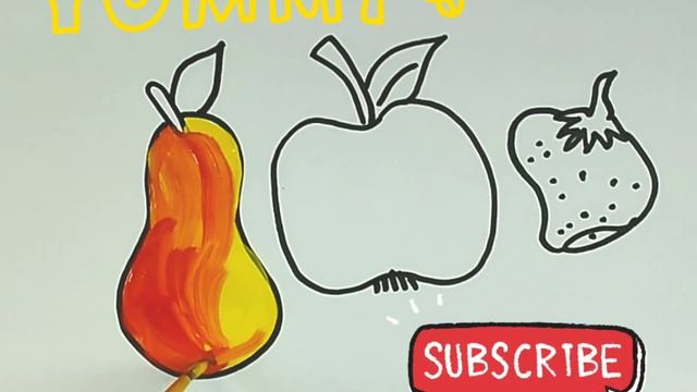 Bolalar uchun mevalarni chizish/Drawing fruits for children/Рисование фрукты для детей смотреть онлайн