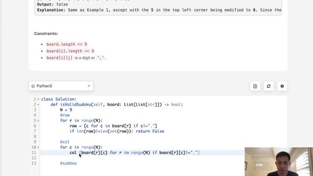 Leetcode - Valid Sudoku (Python) смотреть онлайн