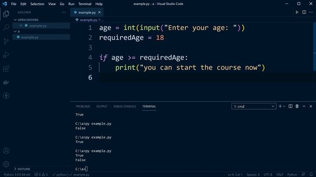 Python - If...elif...Else смотреть онлайн
