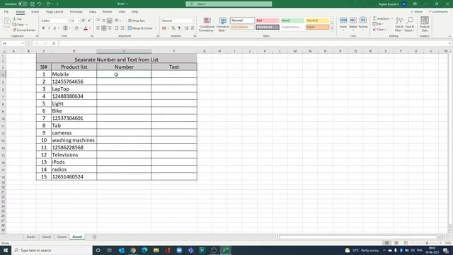 Separate Number and Text from List in Mx Excel | தமிழ் смотреть онлайн