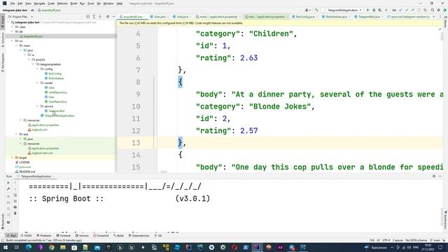 Telegram бот-шутник на Java 17 и Spring Boot 3: Создание проекта, обзор основных изменений смотреть онлайн